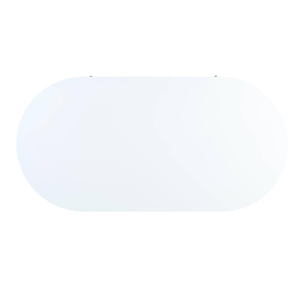 HomeRoots 47" White and Gold Oval Coffee Table with Drawer - Stylish Storage Solution for Modern Living Spaces 572279