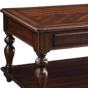 HomeRoots 48" Brown Wood Lift-Top Coffee Table with Storage Shelf - Stylish, Versatile, and Durable Design! 572282