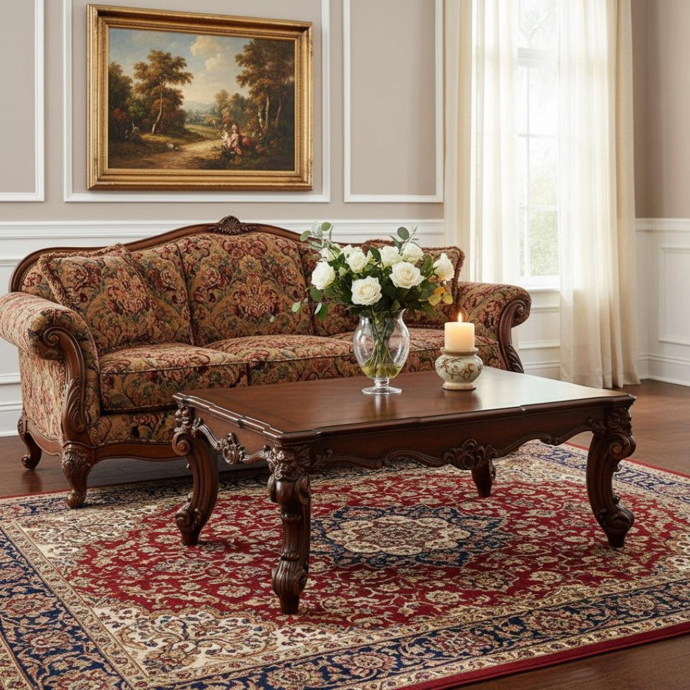 HomeRoots 53" Dark Brown Wood Coffee Table - Elegant, Versatile Centerpiece for Living Rooms & Offices 572283