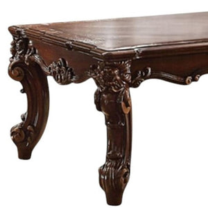 HomeRoots 53" Dark Brown Wood Coffee Table - Elegant, Versatile Centerpiece for Living Rooms & Offices 572283