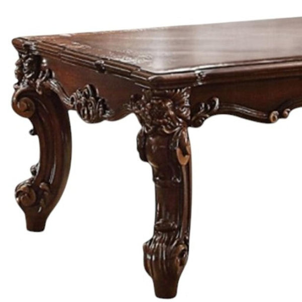 HomeRoots 53" Dark Brown Wood Coffee Table - Elegant, Versatile Centerpiece for Living Rooms & Offices 572283
