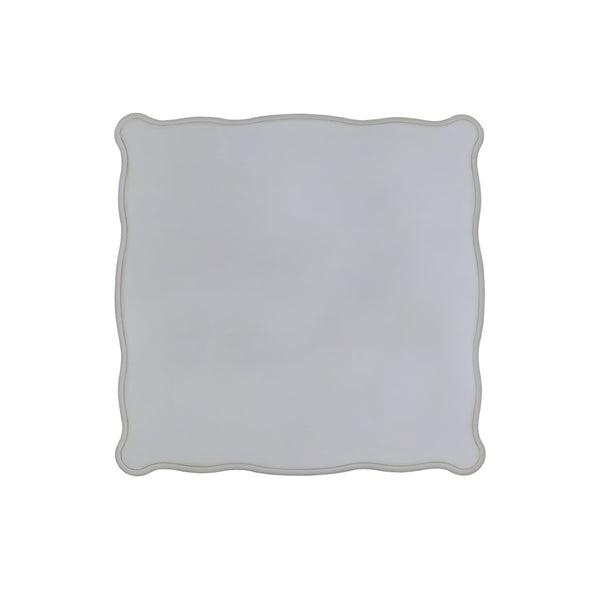 HomeRoots 58" Elegant Ivory & Gold Wood Square Coffee Table with Storage Shelf for Timeless Style & Durability 572288