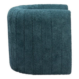 Homeroots 37" Aquamarine Sherpa Arm Chair With Tufted Cushions - Stylish Comfort For Any Modern Living Space   572292
