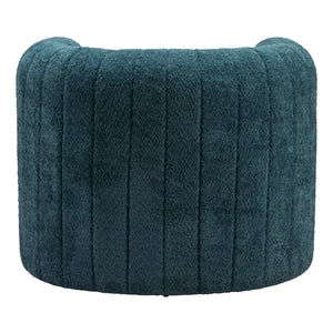 Homeroots 37" Aquamarine Sherpa Arm Chair With Tufted Cushions - Stylish Comfort For Any Modern Living Space   572292
