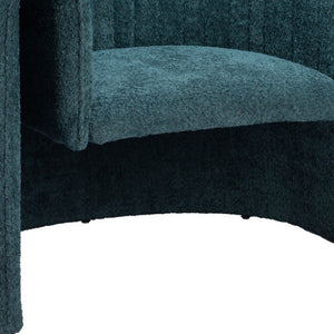 Homeroots 37" Aquamarine Sherpa Arm Chair With Tufted Cushions - Stylish Comfort For Any Modern Living Space   572292