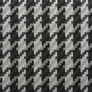 HomeRoots 29" Stylish Black and White Houndstooth Upholstered Arm Chair for Home and Office Comfort 572294