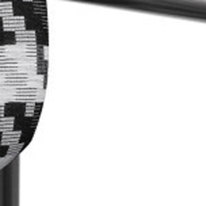 Homeroots 29" Stylish Black And White Upholstered Houndstooth Arm Chair - Durable Comfort For Any Space   572294