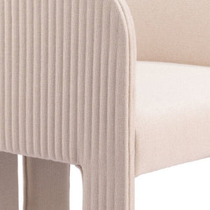 Homeroots 25" Beige Upholstered Arm Chair - Chic Comfort For Living Room, Bedroom, Or Office Décor Upgrade   572299