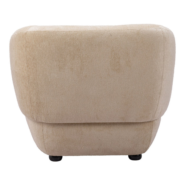Homeroots 39" Beige And Black Faux Shearling Arm Chair - Stylish, Durable, And Comfortable Upholstered Seating   572303