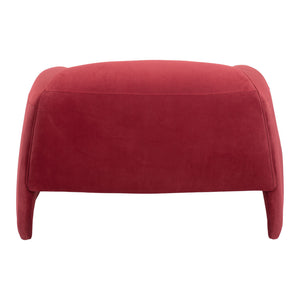 Homeroots 40" Red Velvet Contemporary Arm Chair - Stylish Comfort With Durable Design For Modern Home Decor   572304