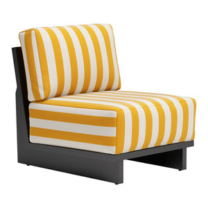 Homeroots 27" Striped Fabric Side Chair In Chic White, Yellow & Black - Stylish, Comfortable, And Versatile!   572305