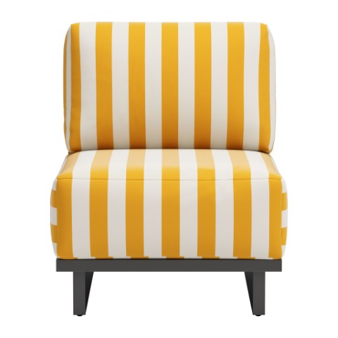 Homeroots 27" Striped Fabric Side Chair In Chic White, Yellow & Black - Stylish, Comfortable, And Versatile!   572305
