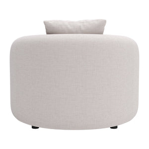 Homeroots 42" Beige Outdoor Accent Chair With Stylish Cushions - Elevate Your Patio Comfort & Aesthetic!  Olefin,Aluminium,Polypropylene 572307