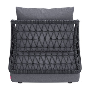 Homeroots 33" Gray Outdoor Accent Chair - Stylish Cushions, Durable Aluminum Frame, Perfect For Relaxation!  Olefin,Aluminium,Polypropylene 572308