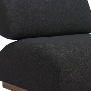 Homeroots 34" Black And Bronze Upholstered Side Chair - Stylish Comfort For Living Room, Bedroom, Or Office   572309
