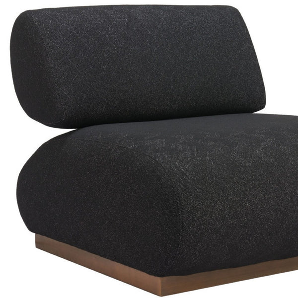 Homeroots 34" Black And Bronze Upholstered Side Chair - Stylish Comfort For Living Room, Bedroom, Or Office   572309