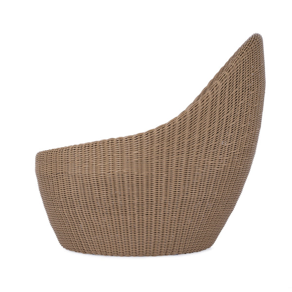 Butler Specialty Delmar Rattan Outdoor Nest Chair - Curved High Back Design For Ultimate Summer Relaxation & Style Natural Aluminum,Synthetic Rattan 5723447-butler