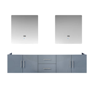 English Elm Dark Grey Double Bath Vanity Set With 30 In. Led Mirrors - Modern Design, Ample Storage & Easy Install B2731S00553