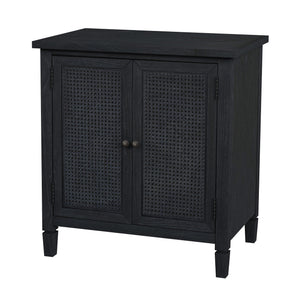 Butler Specialty Flagstaff 2-door Cane Cabinet With Elegant Washed Finish And Bronze Hardware For Stylish Storage Black Mindi Wood,Mindi Veneer,Mdf 5725432-butler