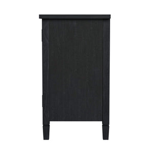 Butler Specialty Flagstaff 2-door Cane Cabinet With Elegant Washed Finish And Bronze Hardware For Stylish Storage Black Mindi Wood,Mindi Veneer,Mdf 5725432-butler