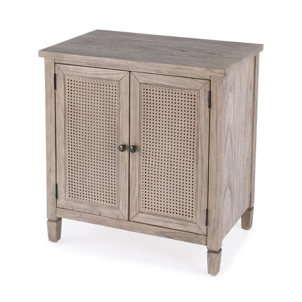 Butler Specialty Flagstaff 2-door Cane Cabinet With Elegant Washed Finish And Bronze Hardware For Stylish Storage Natural Mindi Wood,Mindi Veneer,Mdf 5725449-butler