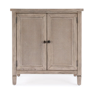 Butler Specialty Flagstaff 2-door Cane Cabinet With Elegant Washed Finish And Bronze Hardware For Stylish Storage Natural Mindi Wood,Mindi Veneer,Mdf 5725449-butler