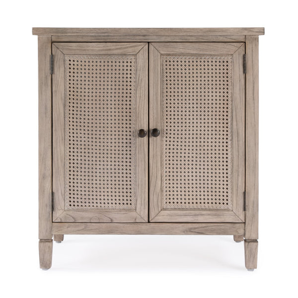 Butler Specialty Flagstaff 2-door Cane Cabinet With Elegant Washed Finish And Bronze Hardware For Stylish Storage Natural Mindi Wood,Mindi Veneer,Mdf 5725449-butler