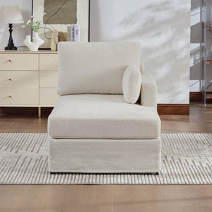 English Elm 31.69" Modular Chenille Sofa Bed with Pocketed Springs for Studio or Bedroom Use W3189P438356