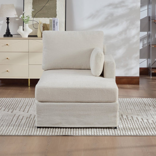 English Elm 31.69" Modular Chenille Sofa Bed with Pocketed Springs for Studio or Bedroom Use W3189P438356