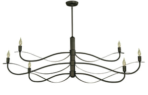 Framburg 6-light Whimsical Chandelier With Adjustable Arms And Handcrafted Elegance For Unique Dining Spaces Iron Metal 5726 Iron