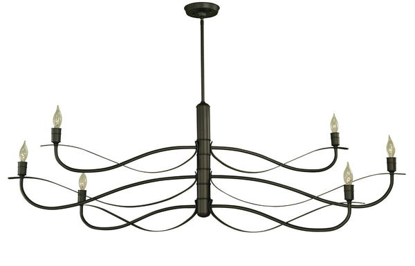 Framburg 6-light Whimsical Chandelier With Adjustable Arms And Handcrafted Elegance For Unique Dining Spaces Iron Metal 5726 Iron