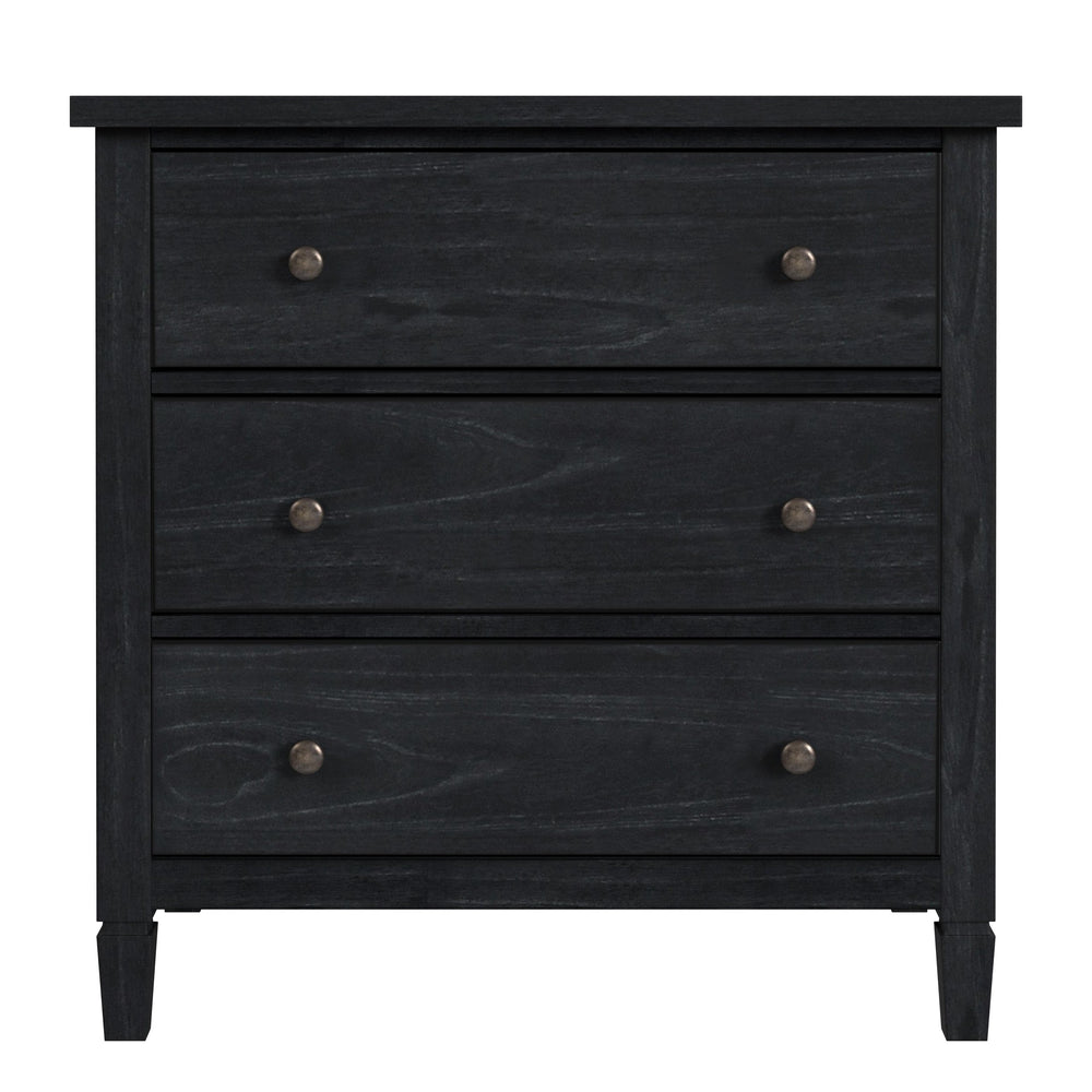 Butler Specialty Flagstaff 3-drawer Dresser With Elegant Desert Sand Finish And Classic Bronze Hardware For Storage Black Mindi Wood,Mindi Veneer,Mdf 5726432-butler