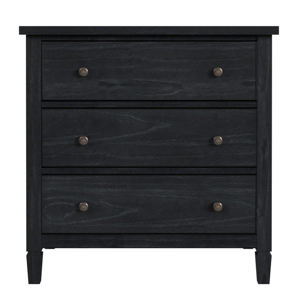 Butler Specialty Flagstaff 3-drawer Dresser With Elegant Desert Sand Finish And Classic Bronze Hardware For Storage Black Mindi Wood,Mindi Veneer,Mdf 5726432-butler