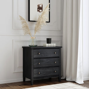 Butler Specialty Flagstaff 3-drawer Dresser With Elegant Desert Sand Finish And Classic Bronze Hardware For Storage Black Mindi Wood,Mindi Veneer,Mdf 5726432-butler