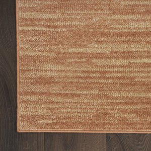 HomeRoots 7' Rust Geometric Abstract Area Rug - Stylish Indoor/Outdoor Decor for Modern Living Spaces & Patios 572653