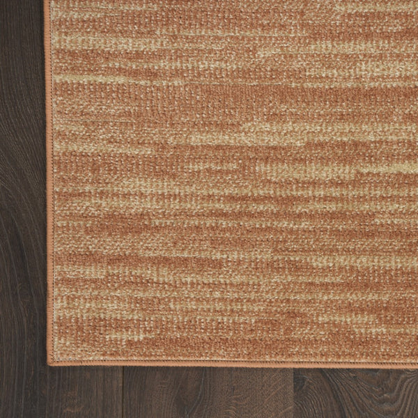 HomeRoots 7' Rust Geometric Abstract Area Rug - Stylish Indoor/Outdoor Decor for Modern Living Spaces & Patios 572653
