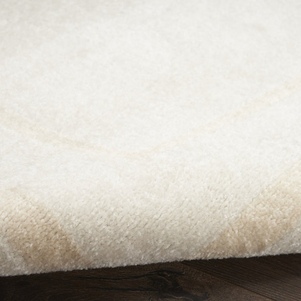 HomeRoots 7' Ivory and Gold Square Area Rug - Stylish Indoor/Outdoor Design, Low Maintenance & Durable Quality 572654