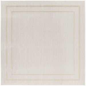 HomeRoots 7' Ivory and Gold Square Area Rug - Stylish Indoor/Outdoor Design, Low Maintenance & Durable Quality 572654