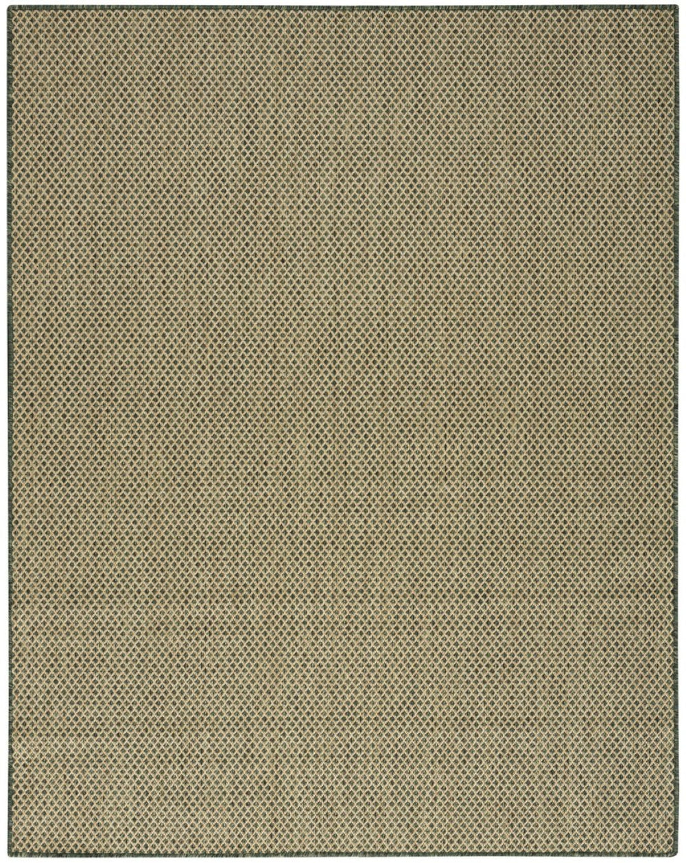 HomeRoots 8' Geometric Green Area Rug - Stylish Indoor/Outdoor Design, Durable, Fade-Resistant & Easy Care! 572668