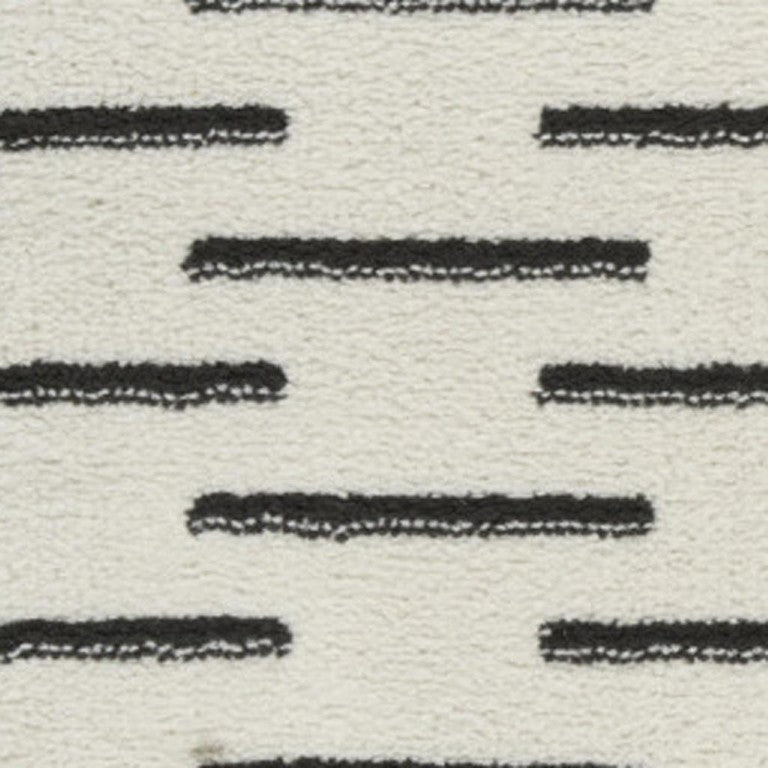 5x7 Ivory Geometric Area Rug Power Loomed Polyester for Modern Living Spaces