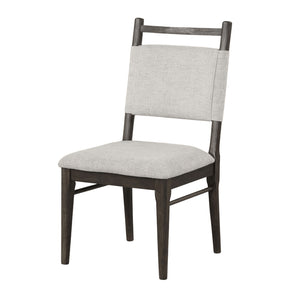 English Elm Modern Dark Walnut 2pc Side Chairs Upholstered Polyester Seats Cozy Dining Set Rubberwood Frame, 38"H B2741P320862