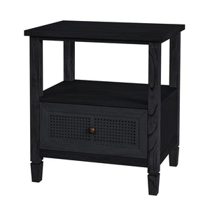 Flagstaff Cane 1 Drawer Nightstand 5727432 Black Butler Specialty