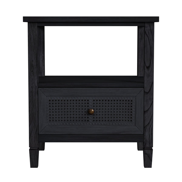 Flagstaff Cane 1 Drawer Nightstand 5727432 Black Butler Specialty
