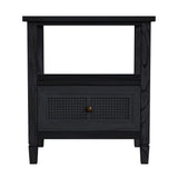 Flagstaff Cane 1 Drawer Nightstand 5727432 Black Butler Specialty