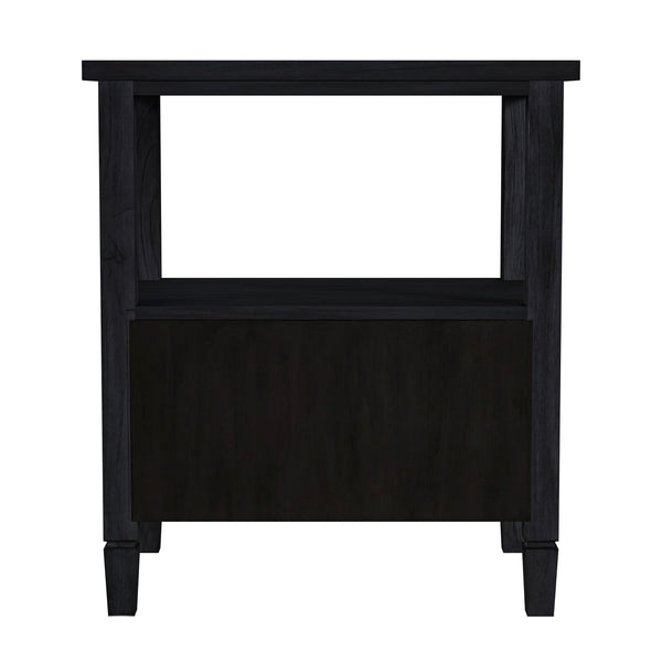 Flagstaff Cane 1 Drawer Nightstand 5727432 Black Butler Specialty