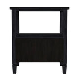 Flagstaff Cane 1 Drawer Nightstand 5727432 Black Butler Specialty