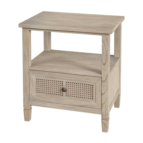 Butler Specialty Flagstaff 1-drawer Cane Nightstand With Elegant Desert Sand Finish And Classic Design, Perfect For Any Room Natural Mindi Wood,Mindi Veneer,Mdf,Cane 5727449-butler