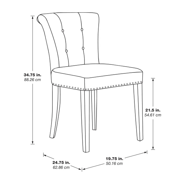 OSP Home Furnishings Kendal Chair Paisley Charcoal