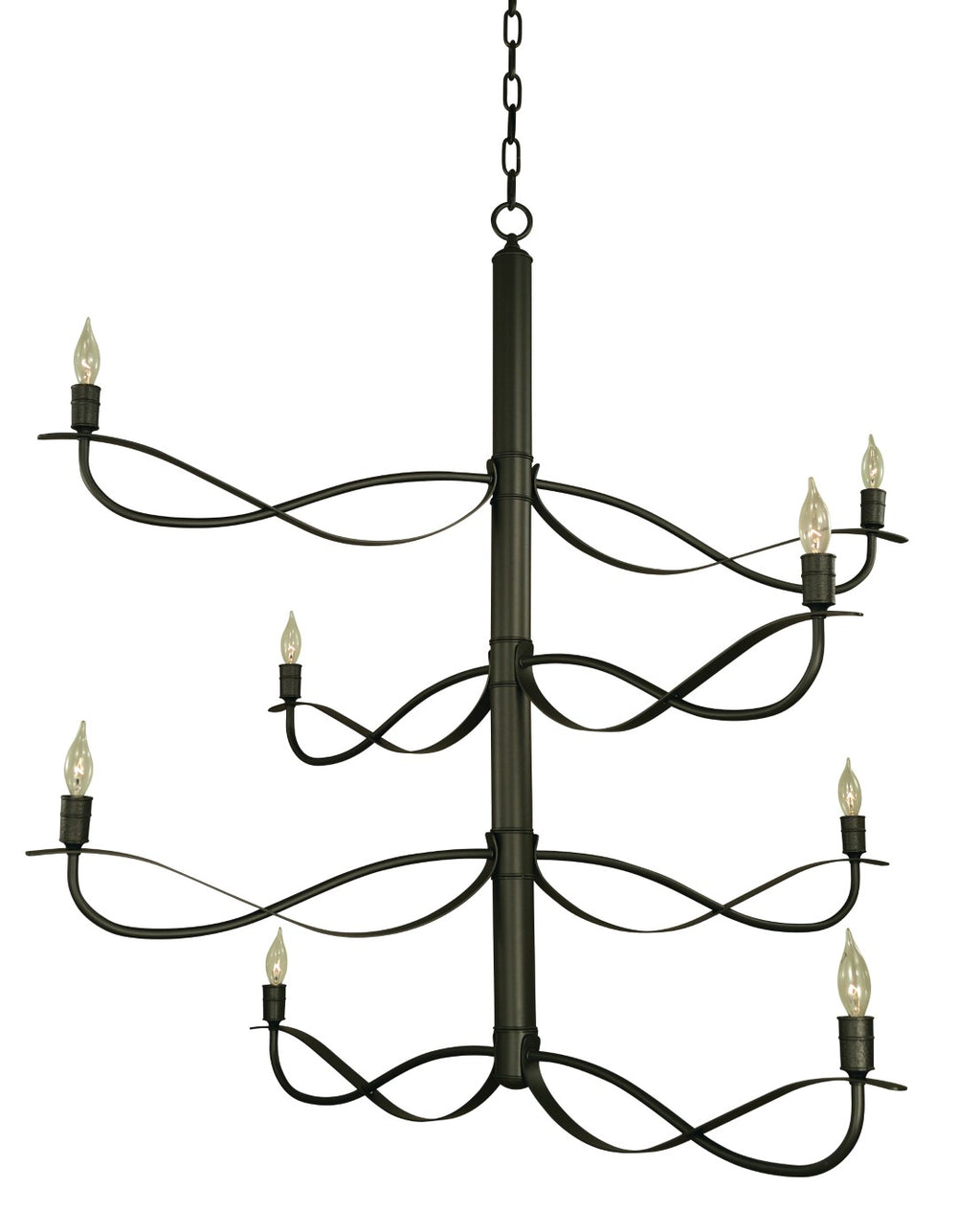 Framburg 8-light Iron Telluride Foyer Chandelier - Handcrafted Usa Lighting With Adjustable Arms & Whimsical Style Iron Metal 5728 Iron