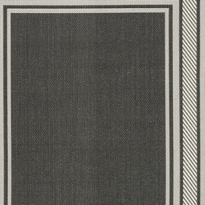 HomeRoots 6' X 9' Black Geometric Area Rug – Stylish Indoor & Outdoor Design for Modern Spaces, Easy Care! 572869